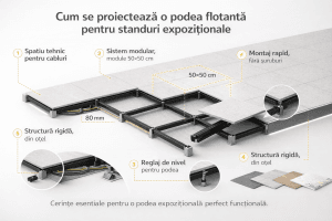 podea flotantă stand expo