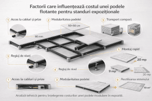 podea flotantă pentru standuri expoziționale cost