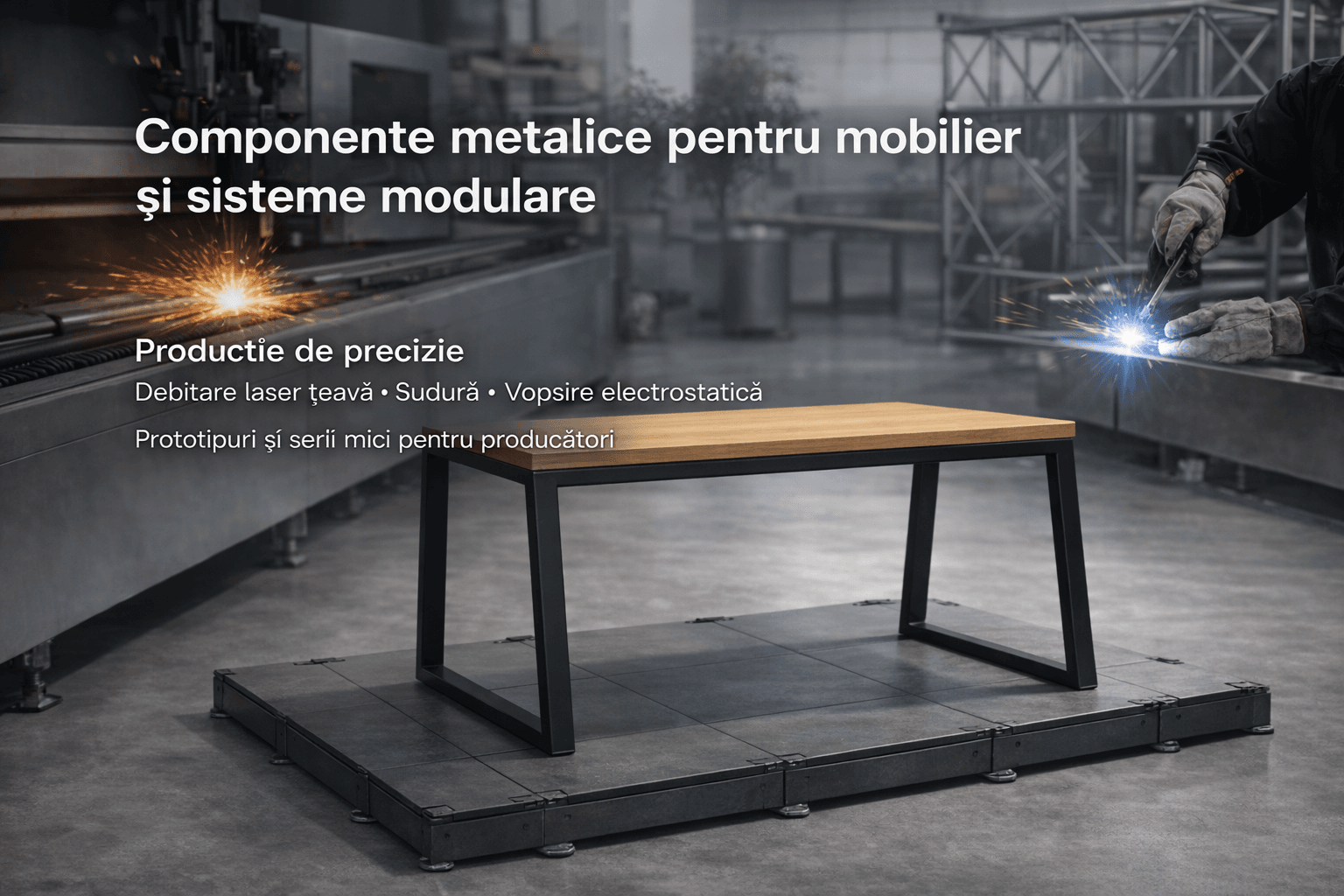 Componente metalice pentru mobilier modern